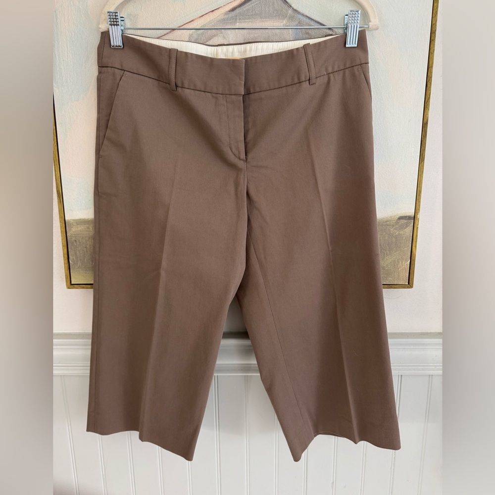 MICHAEL KORS Collection City Cotton-Blend Tailored Khaki Shorts Size 8